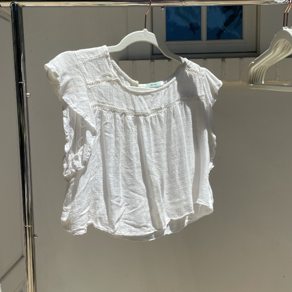 Kimchi Blue Cropped White Blouse, Size S